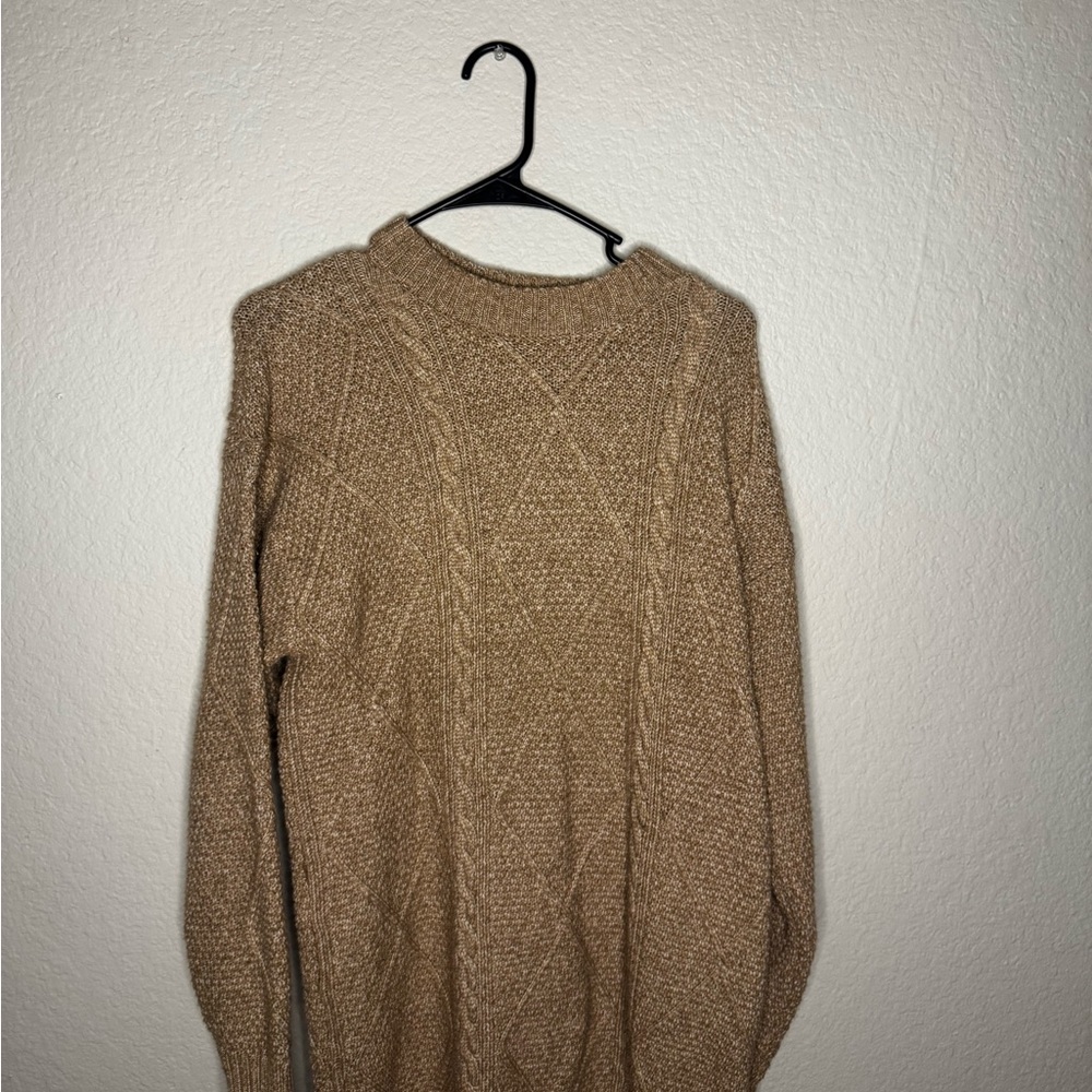 Cozy Tan Knit Sweater